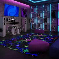 VIKAMA American Neon Crystal Velvet Carpet Large Area Of Home Living Room Full of Bed Side Blanket Game Entertainment Place Mat 80cm x 160cm