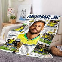 Neymar Jr Football Legend printed flannel breathable and warm blanket, a stylish home gift, suitable for home, office and bedspread use. 15a156 75cmx90cm