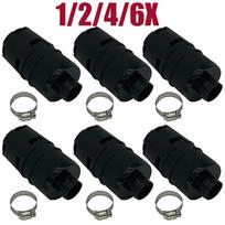 1/2/4/6X 25mm Car Truck Air Diesel Parking Heater Air Filter Intake Pipe With Clip Fit For Eberspacher Webasto Black 1X