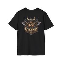 Viking Warrior Men T Shirts Norse Axe Shield Helmet Graphic Tees Unisex Cotton Tops S