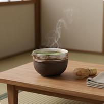 Matcha Bowl with Spout Handmade Ceramic Whisking Textured Finish Japanese Style White White Jumping Knife