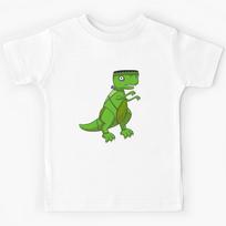 Frankenstein Funny Halloween T-Rex Dinosaur Kids T-Shirt 130