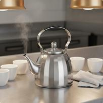 Stainless Steel Teapot Stovetop Kettle Thickened Material Water Boiling Pot for Silver 1.0L