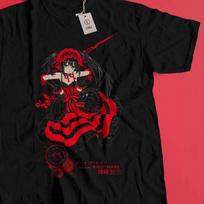 Gothic Anime Girl Shirt, Vintage Dark Manga Tee, Japanese Anime Streetwear Oversized Graphic T Shirt, Kawaii Dark Anime Tee XL