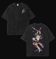 Anime Vintage Washed Shirt, Anime Manga Shirt, Horror Anime Lovers Gift M