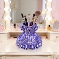 Cute Style Pen Holder 3D Printed Makeup Brush Holder Decorative Princess Dress Storage Box  Bedroom