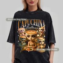 Ballerina Capuchina Unisex Shirt,, Italian Brainrot Shirt, Bootleg Rap Tee, Brainrot Shirt, Cappuccino Meme Shirt M