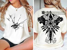 Vi Tattoos | Arcane, Arcane Merch, Oversized Crewneck, Gamer Merch, Gamer Gifts, CaitVi 4XL