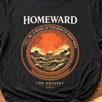 Homeward Shirt, The Odyssey Shirt, Homer Book Shirt, Greek Mythology Tee, Literary Gift, Classic Literature Shirt, Dark Academia Clothing 4XL