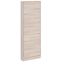 vidaXL Meuble à chaussures en bois avec 5 compartiments Aspect chêne