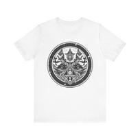 Occult Crest T-Shirt, Esoteric Sigil Apparel, Gothic Graphic Tee, Mysterious Symbol Streetwear, Dark Aesthetic Gift 4XL
