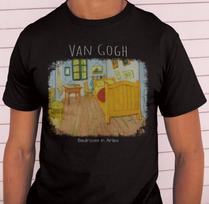 Bedroom in Arles by Vincent van Gogh T-Shirt Fine Art Famous Painting Shirt Perfect Gift for Art Lovers, Unique Clothing Bohemian Style Tee L
