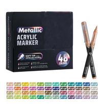 Metallic Acrylic Marker 48 Color Water Based Acrylic Paint Pen