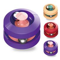 Metal Marble Fidget Spinner Creative Rotating Track Rolling Ball Stress Relief Toy for Adults rožinė