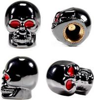 4 dalių padangų vožtuvų dangteliai, Skull Style universalus koto dangtis, rūdims atspari varinė šerdis, atspari korozijai sidabras