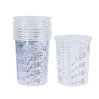 10 vnt 600 ml plastikinių dažų maišymo puodelis maišymo puodo dažų maišymo kalibravimo puodelis