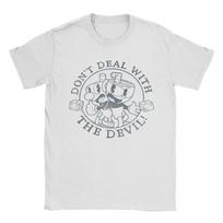 Cupshot Cuphead T-Shirt Men  Vintage 100% Cotton Tees O Neck Short Sleeve T Shirt 4XL 5XL Clothing S