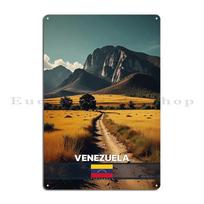 Retro Venesuelos kelionių plakatas Metalinė plokštelė Plakatas Tapyba Žemėlapis Sienų dekoras Kinematografas Venesuela Angel Falls Turizmas Skardinis ženklas Plakatas 20x30cm