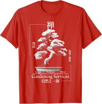 Zen Bonsai Tree Graphic TShirt Japanese Aesthetic Calm Balance Flow Design Short Sleeve Tee S