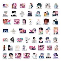 Durable 50/92pcs Alien Stage Aesthetics Cartoon Waterproof Vinyl Cards Stickers for Boys Girls Water Bottles Laptop Suitcase for Party