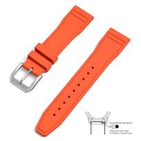High Qualit FKM Fluororubber Watch Strap 20mm 21mm 22mm Quick Release Diving  Waterproof Wristband For Sports  Watch Accessories 21mm žalsvai mėlyna