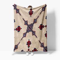 Turkiškas vintažinis Iznik keramikos gėlių siuvinėtas medvilninis pledas Sofos lovos uždangalas Pagalvės dovanų rinkinys 75x90cm beige