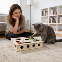 2026 New Cat Nail File Scratch Enrichment Box, Stress-Free Alternative to Clippers/Grinders, Sandpaper Inside, Compatible with Indoor Cats