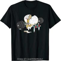 Funny Egg Fitness Gym Lifting Workout Crewneck Men Casual Short Sleeve Graphic fashion Fitness Custom T-shirt cotton tops tee... S įvairiaspalvis