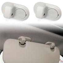 2Pcs Sun Visor Retainer Hook Fastener Clips Grey For BMW Mini F55 F56 F60 14 -22