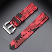 20/22/24/26mm Stitching Sports Silicone Watchbands for Panerai Soft Comfortable Rubber Watch Strap Blue Black Brown Accessories 20mm