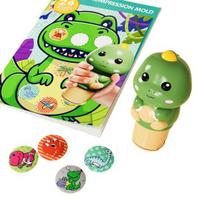 Lipdukų antspaudų rinkinys 100 puslapių Mielų raštų lipdukai Menas ir amatai Fidget žaislas Kolekcionuojamas Animacinio personažo Dinosaur