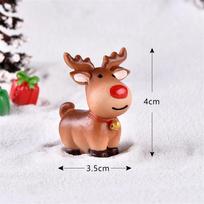 Kalėdinės mini dervos figūrėlės miniatiūros Kalėdų Senelis Sniego žmogus Elnias Ornamentas Mikro peizažas Meryy Xmas Ornamentas Dekoracija 2023 as picture show
