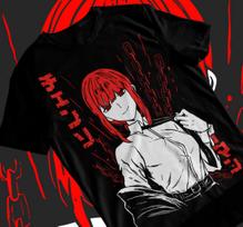 MAKIMA T-Shirt Japanese Anime Manga Chainsaw Man Denji Power Soft Tee XL