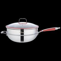 Faust Chef Premium 304 Stainless Steel Wok with Steamer