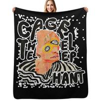 Retro Cages Distresseds The Elephant Throw Blanket Elegant Warm Throw Blanket for Hotel Home Size: 75*100cm, Weight: 230 GSM