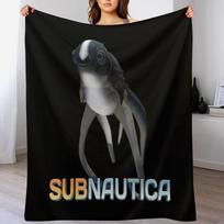 Subnautica - Cuddlefish Throw Blanket Plush Fuzzy Cozy Blanket for Couch Sofa Size: 75*100cm, Weight: 230 GSM