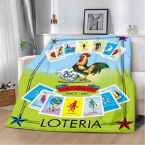 Mexican Lottery Bingo Cards Printed Blanket Picnic Blankets Warm Blanket Soft and Comfortable Blanket Home Travel Birthday Gift 75cmx90cm