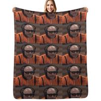 Joe Rogan in Outer Space Throw Blanket Warm Plush Fuzzy Blanket for Living Room Size: 75*100cm, Weight: 230 GSM