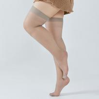 Plus Size Striped Long Thin Thigh High Socks Lace Sexy Slimming Over Knee Stockings For Curvy Women Thick Thighs Stretchy 3XL