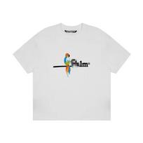 22SS cross-border tide brand palm angel parrot letter print short-sleeved t-shirt for male and female couples high street loose half-sleeved S balta