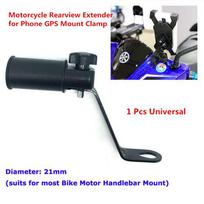 Motorcycle Rear View Mirror Extender For Mobile Phone GPS Mount Adapter Clamp