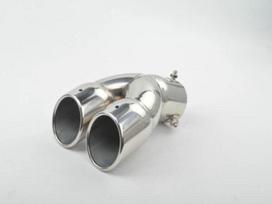 76mm Automobilio Nerūdijančio Plieno Dvigubas Išmetimo Antgalis Duslintuvo Uodegos Vamzdis Universalus gray