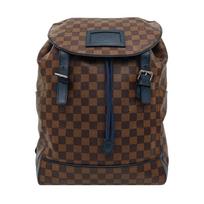 [Pre-Owned] Brown Coated Canvas Backpack - Very Good #1U0QAHD ONE SIZE