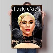 Lady Gaga Tinplate Posters Customizable Wall Art Retro Vintage Metal Signs for Home Room Custom Plate Mancave Decoration Gaming 20X30CM