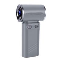 Handheld Fan USB Rechargeable 9 Speed Levels Portable Mini Fan with 3000mAh Battery Lanyard for Travel Gray