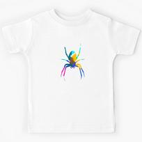Neon Watercolor Spider Kids T-Shirt 130