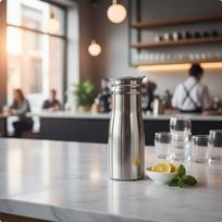 Stainless Metal Beverage Jug HeatResistant Steel Pitcher Shatterproof Tea Water Carafe for 1000ML