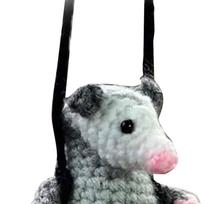 Handmade Knitted Car Hanging Ornament Pendant Screaming Possum Ornament  For Car Interior B