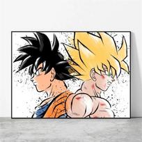 Drobės meno tapyba Dragon Ball Wukong Sienų dekoracija Modernus svetainės animacinių personažų paveikslas Plakatas 21cm×30cm NoFrame