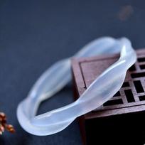 15 mm natūralių kanapių gėlių balto chalcedono apyrankė Madinga žavinga agato apyrankė Jade apyrankė moteriška dovana 54--56mm gray